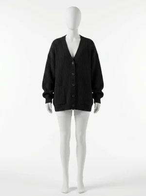 Gilet grosse maille lin femme vintage chic quotidien - Vue 1 - Gilet grosse maille