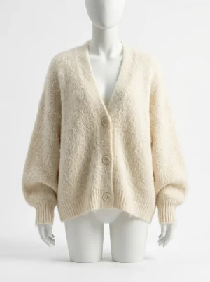 Gilet grosse maille oversize quotidien élégant femme - Vue 1 - Gilet grosse maille